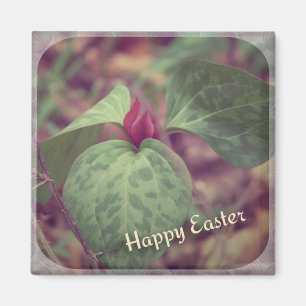 Glad påsk Wildblomma Magnet