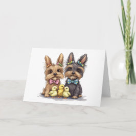 Glad påsk Yorkshire Terrier Hundar Kort