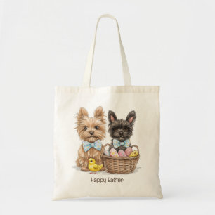 Glad påsk Yorkshire Terrier Hundar Tygkasse