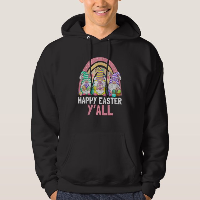 Glad påsk Yu2019all Cute Rainbow Gnome Påsk B Hoodie (Framsida)