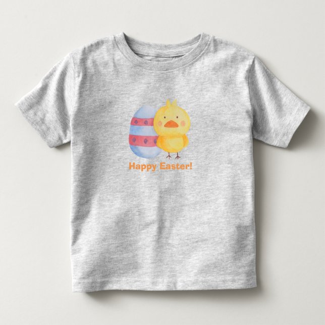 Glad Påskägg och Kyckling För Bebisar T-shirt (Framsida)