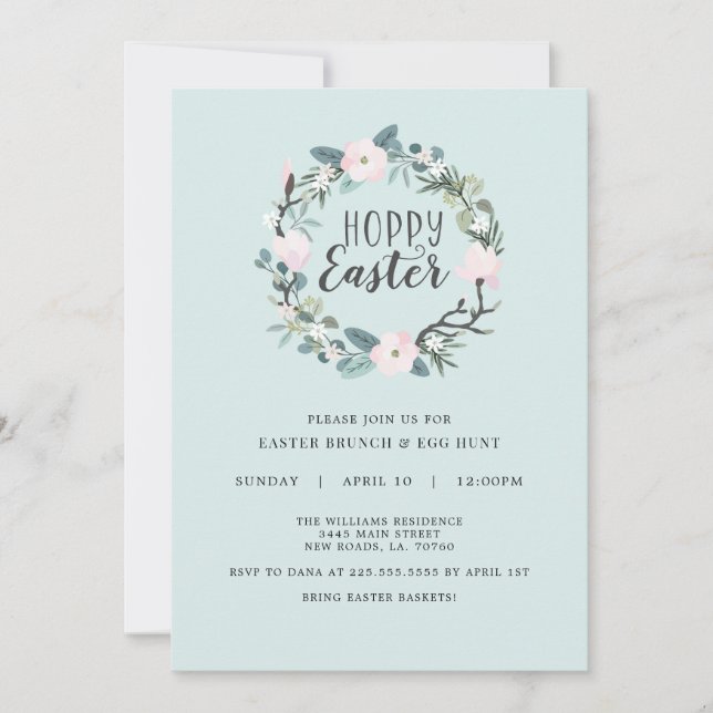 Glad påskäggsjakt inbjudan (Framsida)