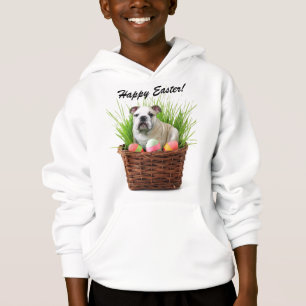 Glad påskbulldoggen lurar den Hooded tröjan Tee