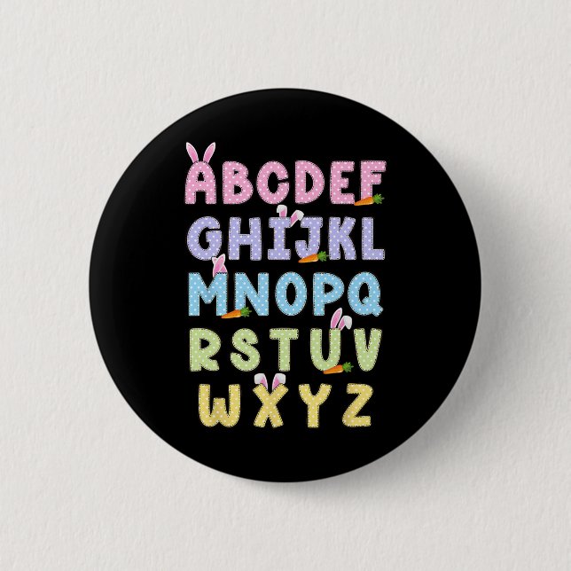Glad påskdag alfabet Abcs Elemeno för lärare Knapp (Framsida)