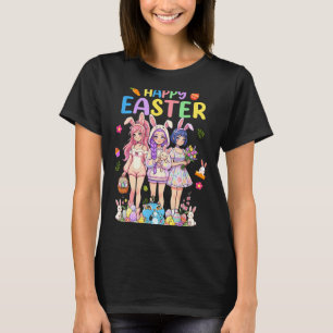 Glad påskdag söt chibi kpop rolig t shirt