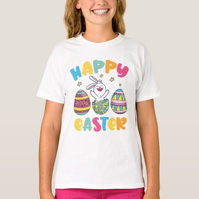 glad påskdag t shirt (Framsida)