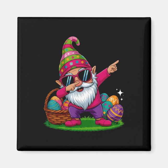 Glad påskdag Tomteknuff Påskägg Kvinnor Flicka  Magnet (Framsidan)