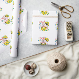 Glad påskfest Kanin som poppar ut Presentpapper