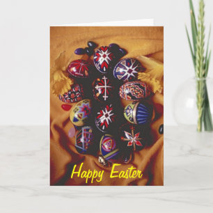Glad påskhälsningCard~Decorative påskägg Helgkort