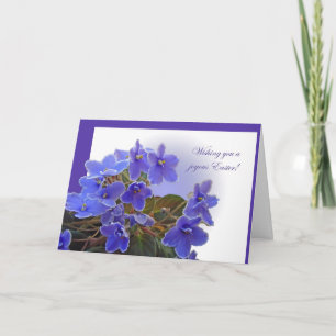 Glad påskhälsningkort - blåttafrikanViolets Helgkort