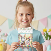 Glad påskharen & Ägg Hälsning 