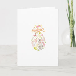 Glad Påskharen & Ägg Helgkort