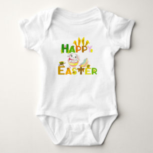 Glad Påskharen Blommig Ägg Färgrik Elegant Kul T Shirt