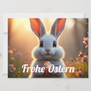 Glad påskharen i vårens förtrollning