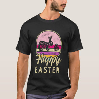 Glad Påskharen Kanin Barn Retro Design Kläder T Shirt