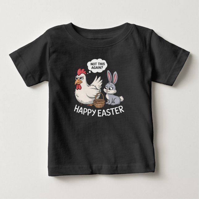 Glad Påskharen Kanin Höken Inte Igen T Shirt (Framsida)