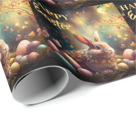 Glad påskharen med påskägg presentpapper
