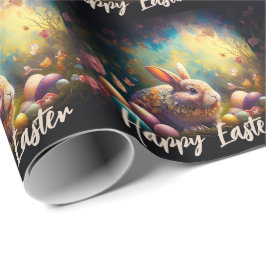 Glad påskharen med påskägg presentpapper