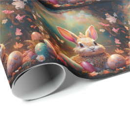 Glad påskharen med påskägg presentpapper