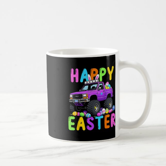 Glad Påskharen Monter Truck Rollig Galenskap  Kaffemugg (Höger)