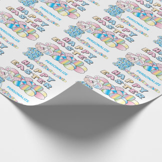 Glad Påskharen och Ägg - Presentpapper