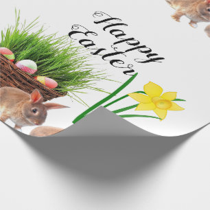 Glad Påskharen och Högtidsbukett Presentpapper