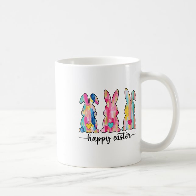 Glad Påskharen Penseldrag Påsk  Kaffemugg (Höger)