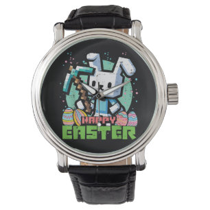 Glad Påskharen Pixelspel  Armbandsur