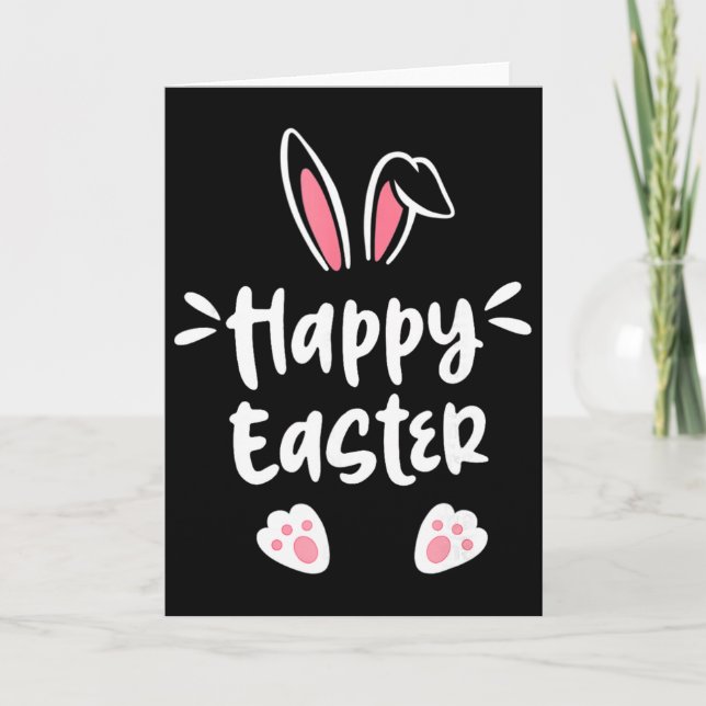 Glad Påskharen Vår Påskägg Påsk Män Kvinnor Kort (Framsida)