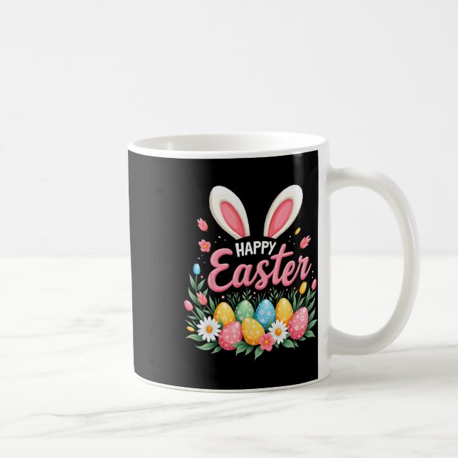 Glad Påskharen Vår Påskägg Påsk Tröjor Kaffemugg (Höger)