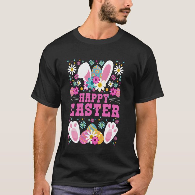 Glad Påskharle Celebrationsdesign T Shirt (Framsida)