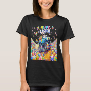 Glad påskharlig monstertruckäggs pojkar män t shirt