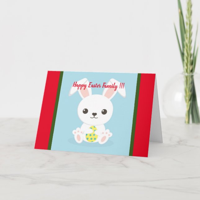 Glad påskhelg Kanin Blommig påskkort Helgkort (Framsida)