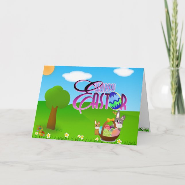 Glad påskkort helgkort (Framsida)