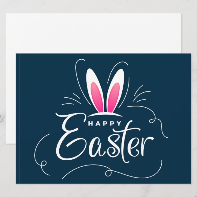 Glad påskkort julkort (Fram/baksida)