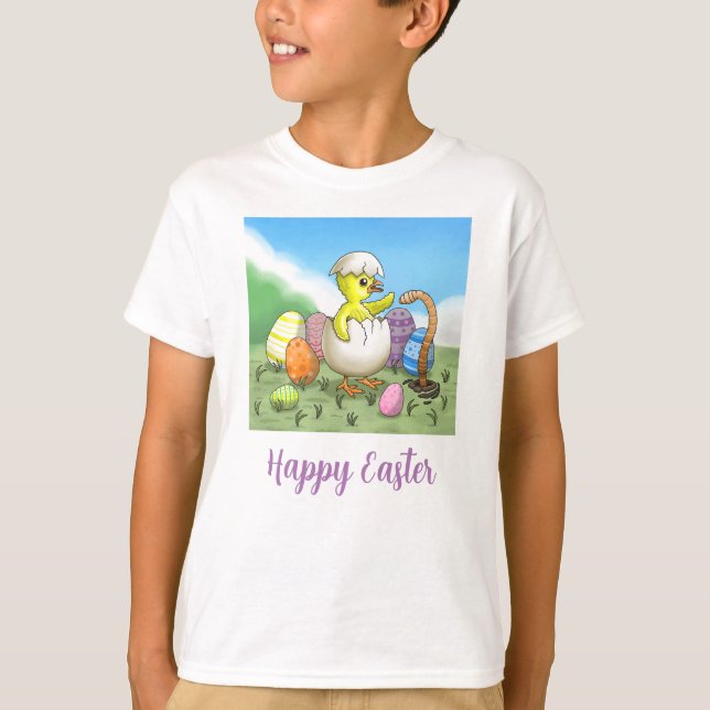 Glad Påskkyckling T Shirt (Framsida)
