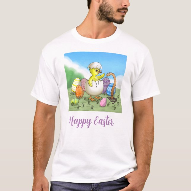 Glad Påskkyckling T Shirt (Framsida)
