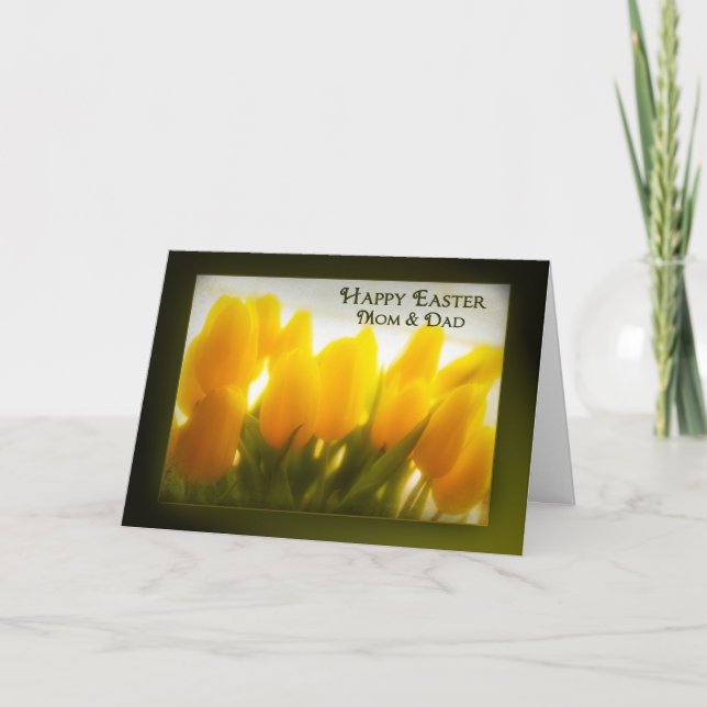 Glad påskmamma och pappa helgkort (Framsida)