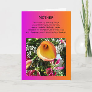 Glad påskmorkort - orange Lilly Helgkort