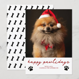Glad Pawlidags Husdjur Hund Foto Jul Julkort