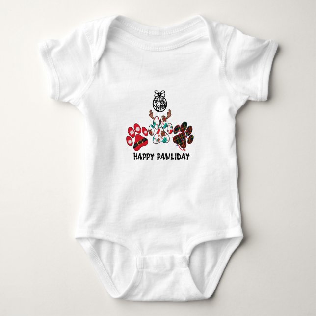 Glad Pawliday - Jul Baby Bodysuit T Shirt (Framsida)