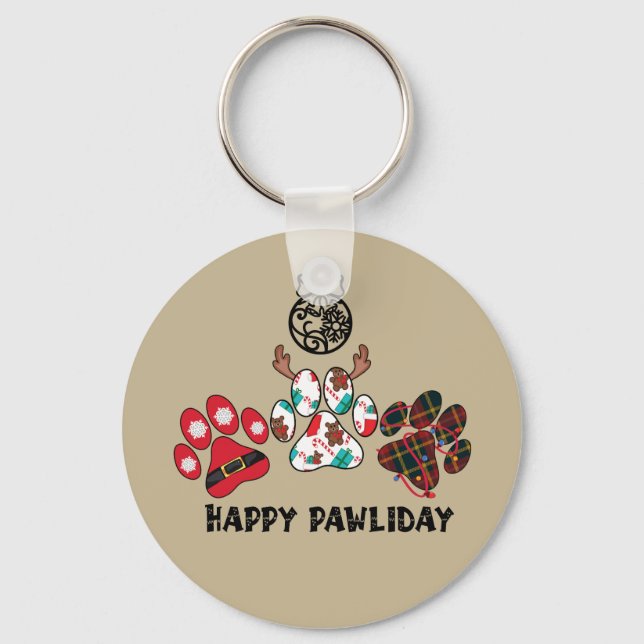 Glad Pawliday - Jul Nyckelring (Framsida)