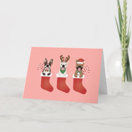 Glad Pawlidays Franska Bulldoggar Jul Kort