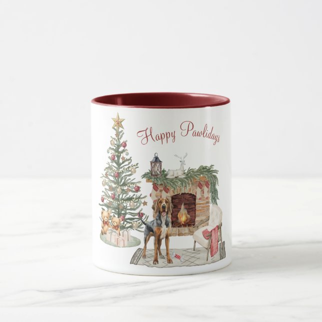 Glad Pawlidays Hund Design- Blodhund Mugg (Center)