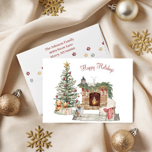 Glad Pawlidays Hund Design- Pomeranian Helgkort
