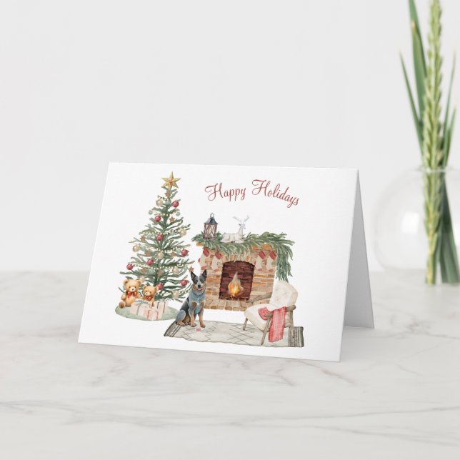 Glad Pawlidays Hunddesign- Australian Cattle Dog  Kort (Framsida)