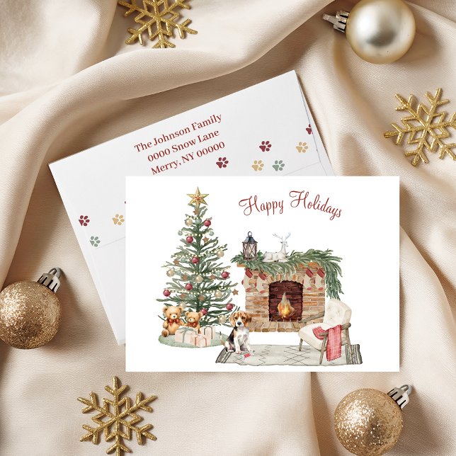 Glad Pawlidays Hunddesign- Beagle Helgkort (Skapare uppladdad)