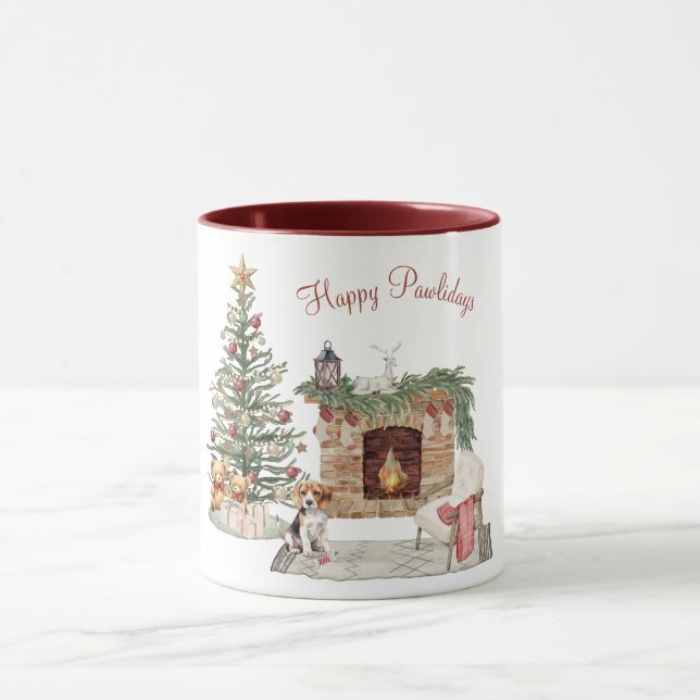 Glad Pawlidays Hunddesign - Beagle Mugg (Center)