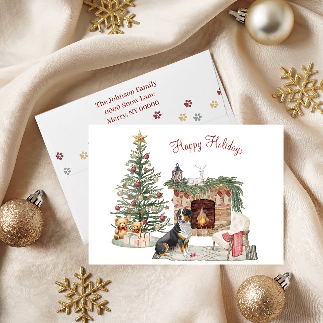 Glad Pawlidays Hunddesign- Berner Sennenhund Helgkort (Skapare uppladdad)