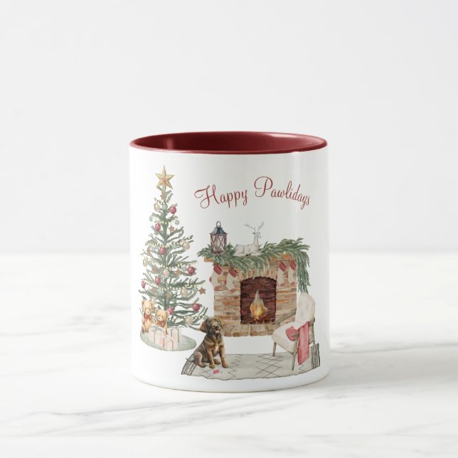 Glad Pawlidays Hunddesign - Chokladlabrador Mugg (Center)
